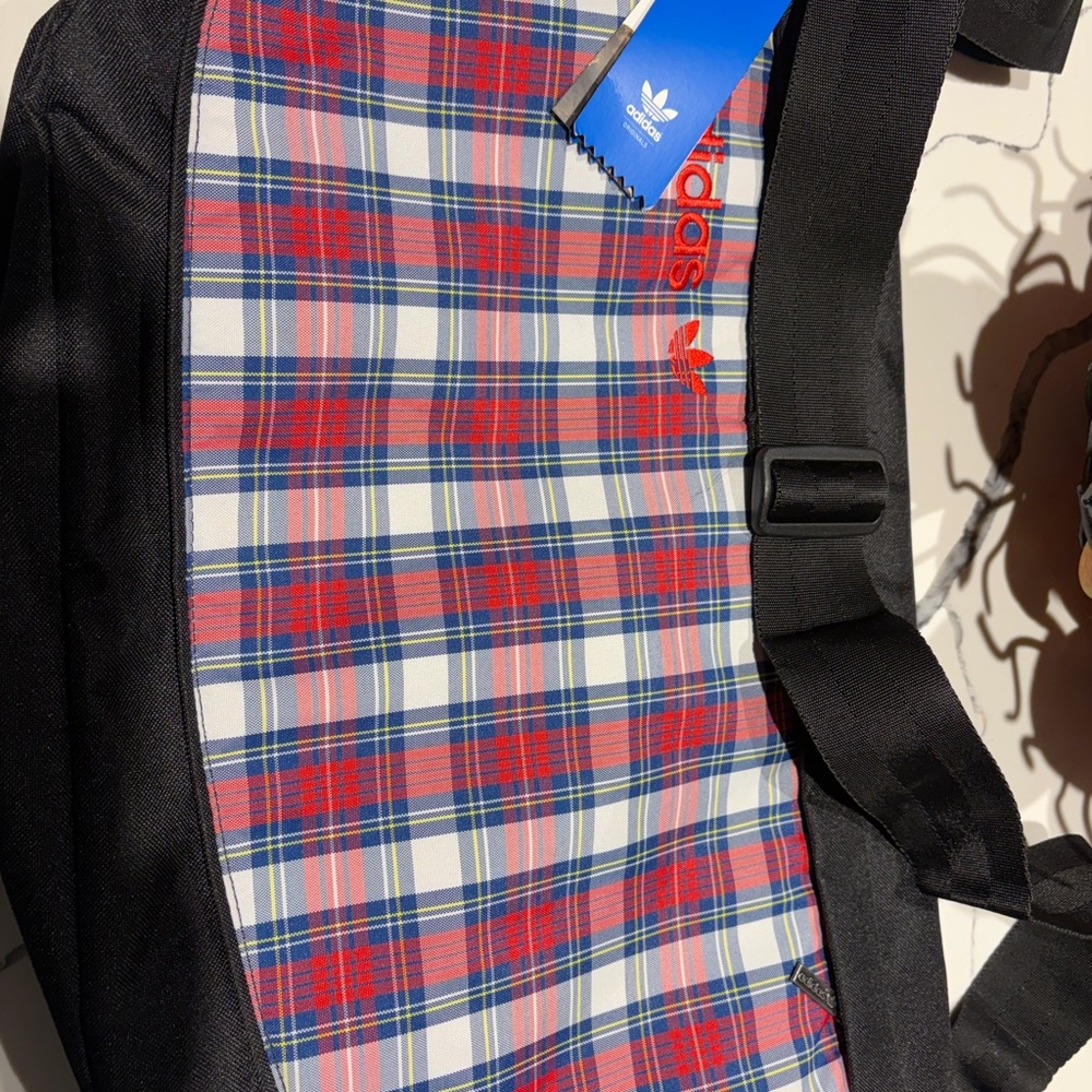 Adidas Multicolor Plaid Backpack